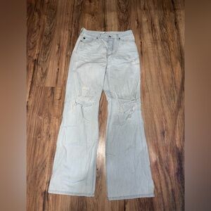 Light Blue Distressed Women Jeans
